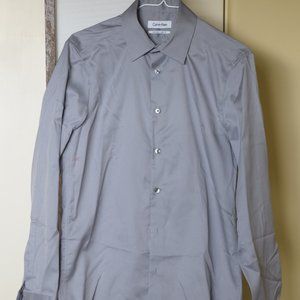 Calvin Klein Men's Dress Shirt, Light Grey